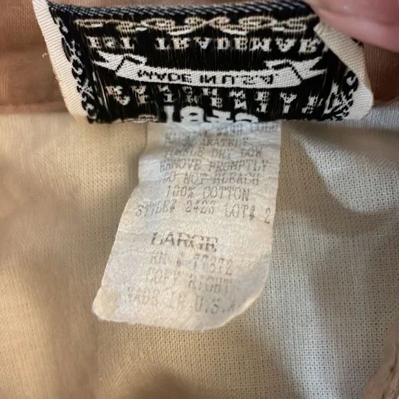 Vintage 1849 Authentic Ranchwear Western Long Sleeve tan embroidered Shirt Large - Picture 7 of 7